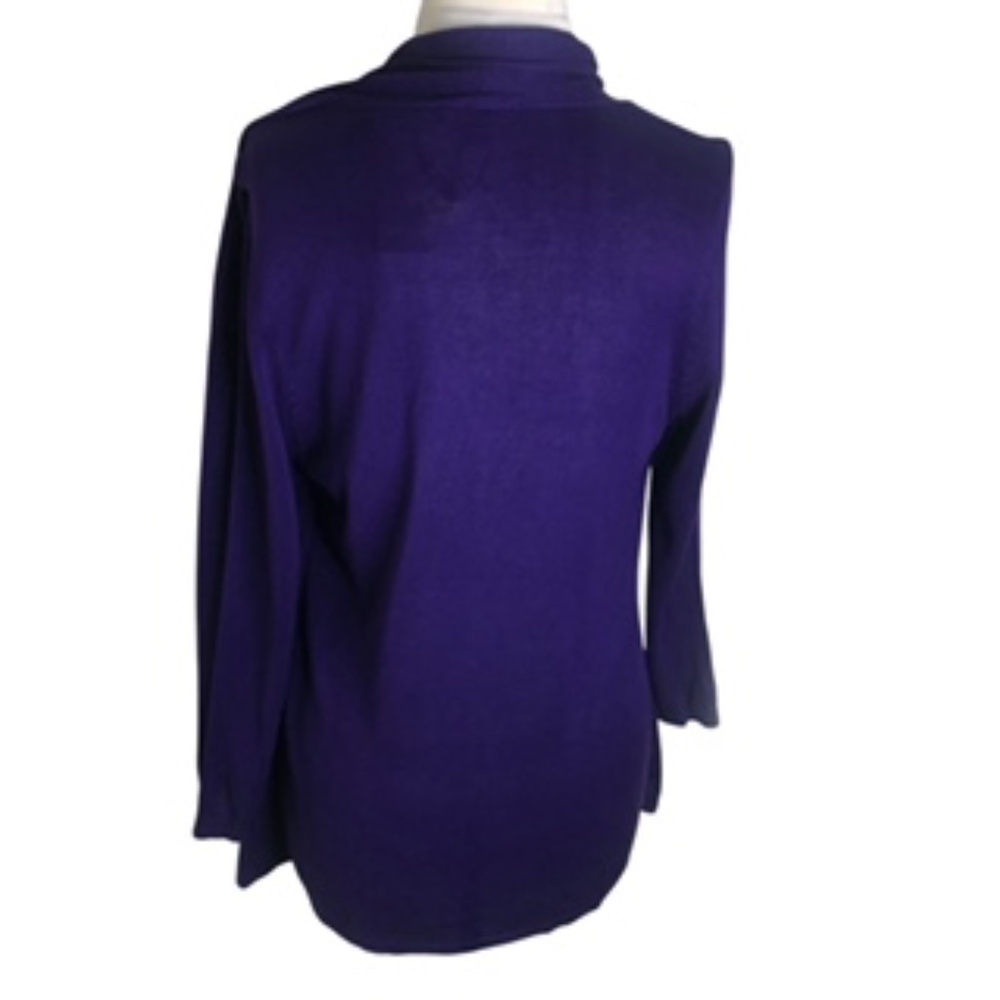 NWT Motive Purple Faux Tank Purple Long Sleeve Cardigan Tunic Size XL - Picture 3 of 8